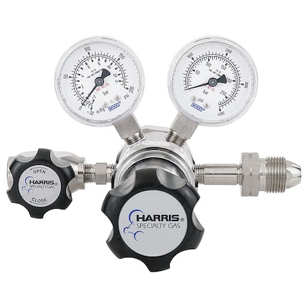 High Purity Gas Regulator, Industrial Air, Two Stage, 0.965