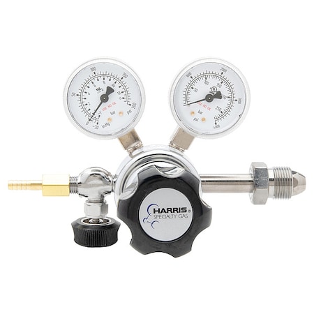 Specialty Gas Regulator, Argon, Helium, Nitrogen, Single Stage, 0.965