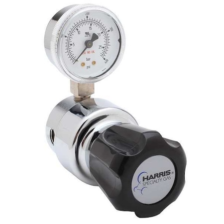 High Purity Gas Regulator, Argon, Helium, Nitrogen, Single Stage, 1/4 in Inlet, 1/4 in Outlet MPN:KH1036