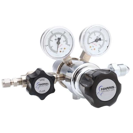 High Purity Gas Regulator, Carbon Dioxide, Two Stage, 0.825