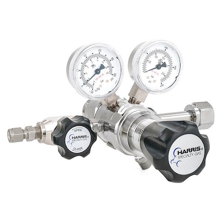 High Purity Gas Regulator, Carbon Dioxide, Two Stage, 0.825