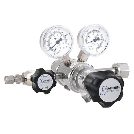 High Purity Gas Regulator, Oxygen, Two Stage, 0.908