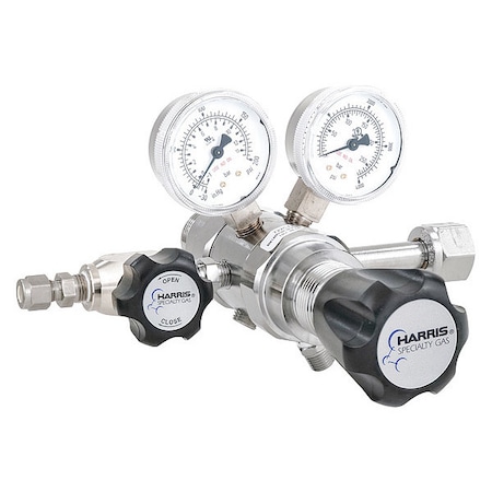 High Purity Gas Regulator, Oxygen, Two Stage, 0.908