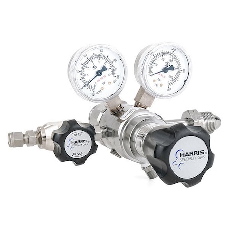 High Purity Gas Regulator, Industrial Air, Two Stage, 0.965