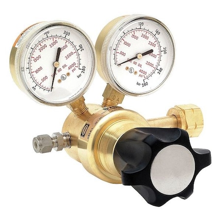 High Pressure Gas Regulator, Industrial Air, Single Stage, 0.965
