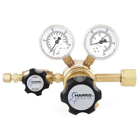High Purity Gas Regulator, Carbon Dioxide, Two Stage, 0.825
