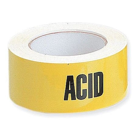Pipe Marker, Acid, Yellow, 2X90FT ACID MPN:2X90FT ACID