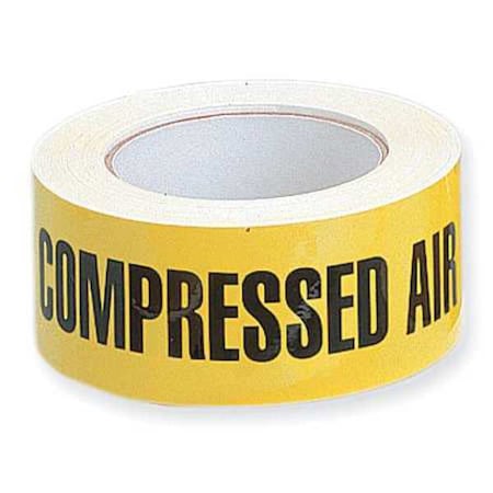 Pipe Marker, Compressed Air, Yel, 2X90FT COMPRES MPN:2X90FT COMPRES