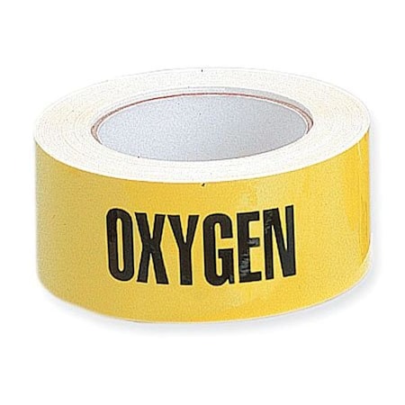 Pipe Marker, Oxygen, Yellow, 2X90FT OXYGEN MPN:2X90FT OXYGEN