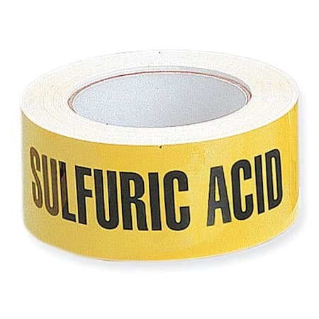 Pipe Marker, Sulfuric Acid, Yel, 2X90FT SULFURIC MPN:2X90FT SULFURIC