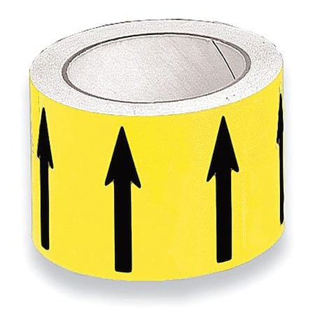 Banding Tape, Yellow, 4in W, 54ft Roll L MPN:DA3