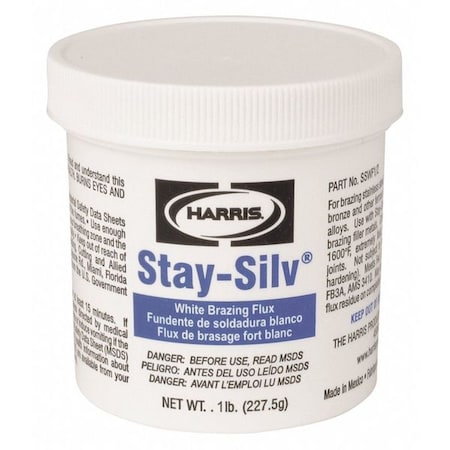 Soldering Flux, Stay-Silv White Brazing Flux, Paste, FB3-A AWS Class, 1 lb. Jar MPN:SSWF1