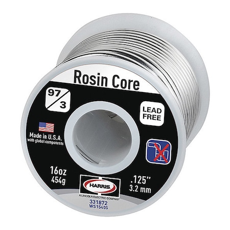 Lead Free Solder, Dia 0.125 In, 1lb MPN:331872