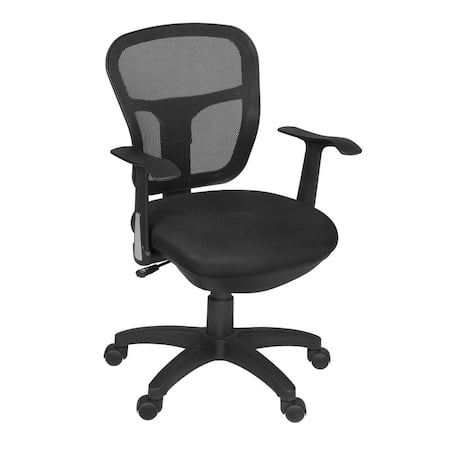 Swivel, Black Seat, Black Back, 23 W 21 L 35.5 H, Metal, Fabric Seat MPN:5125BK