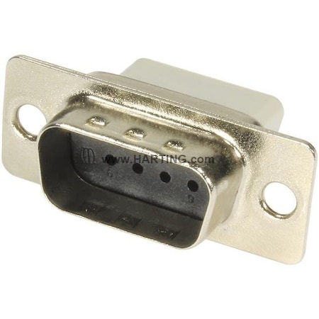 Fixing Flange D-Sub Connector, Black MPN:09670095601
