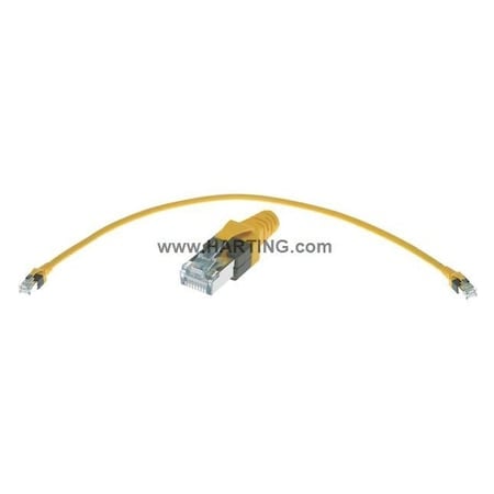 Cordset, 0.5m, Yellow, 26 AWG MPN:09474747104