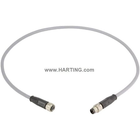 Cordset, 0.5 m Cable, PVC, Gray MPN:21348081380005