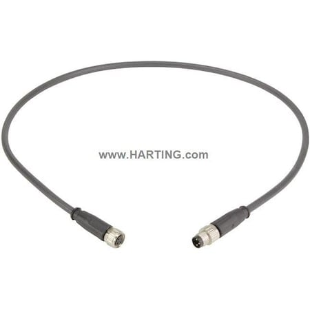 Cordset, 3 m Cable, PUR, Black MPN:21348081388030