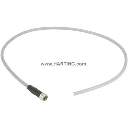 Cordset, 0.5 m Cable, PVC, Gray MPN:21348100481005