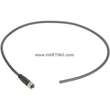 Cordset, 1 m Cable, PUR, Black MPN:21348100489010