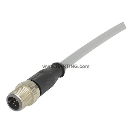 Cordset, 5 m Cable, PVC, Gray MPN:21348485C79050