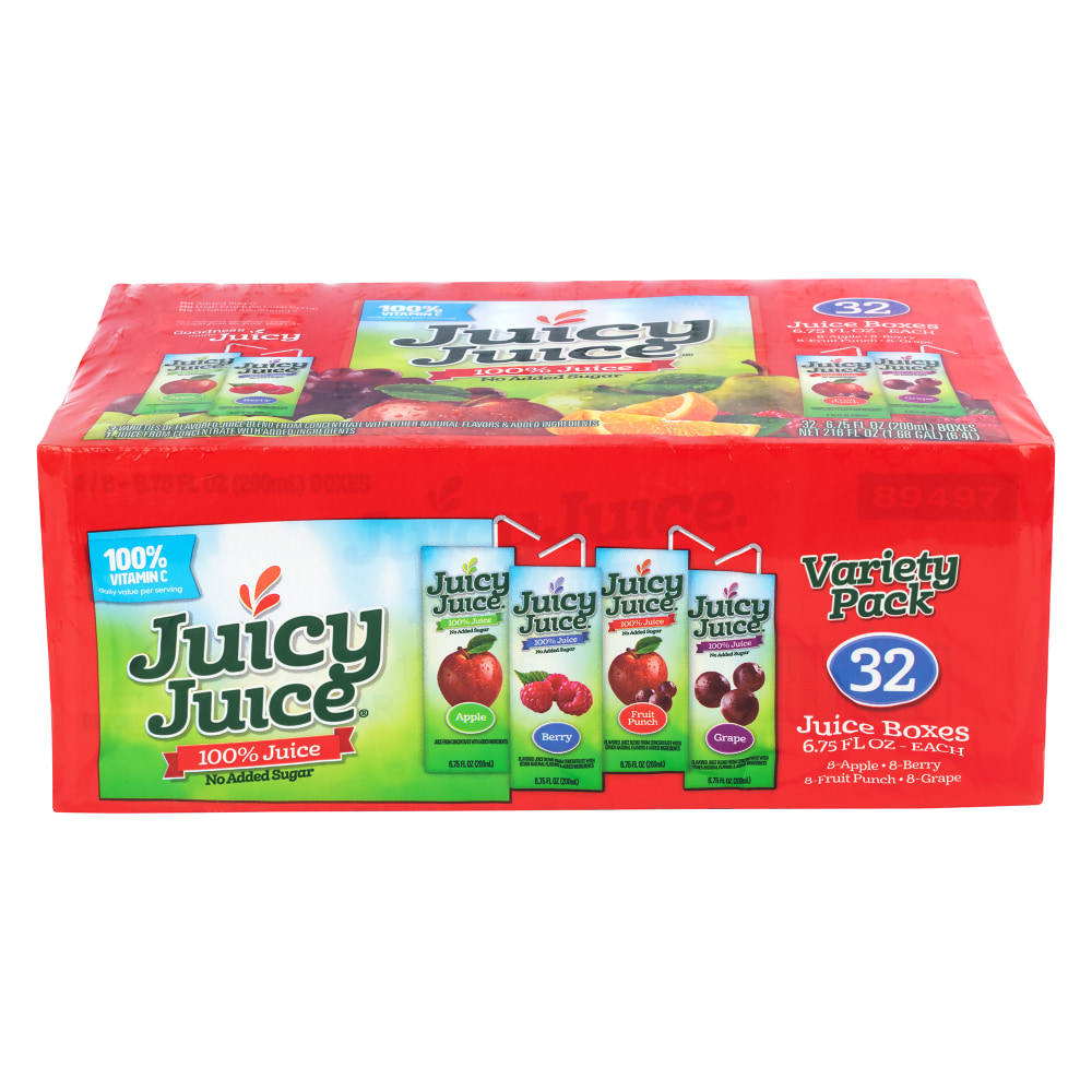 Juicy Juice Juice Variety Pack, 6.75 Oz, Pack Of 32 Juices MPN:889497486753
