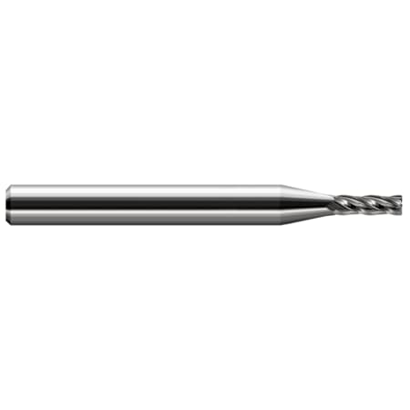 Miniature End Mill - 4 Flute - Corner Radius, 0.1250