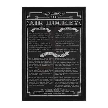 Air Hockey Game Rules Wall Art MPN:BG2029AH