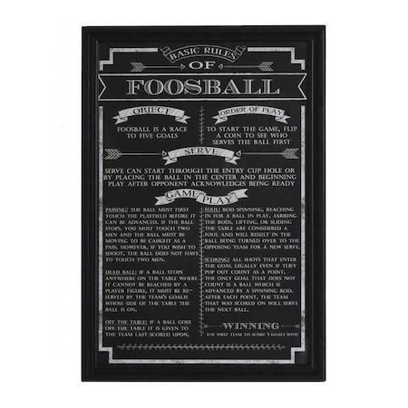 Foosball Game Rules Wall Art MPN:BG2029FB