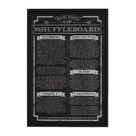 Shuffleboard Game Rules Wall Art MPN:BG2029SH