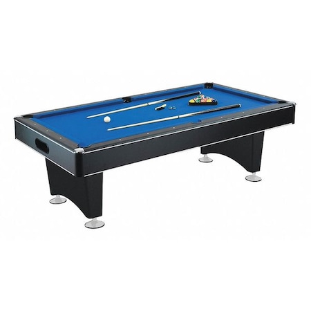 Hustler 8-Ft Pool Table w/ Blue Felt, Pool Cues and Chalk MPN:BG2520PB