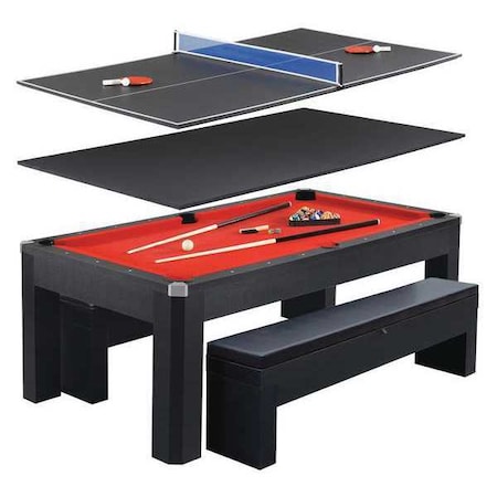 Park Avenue 7-Ft Pool Table Tennis Combo Set w/ Storage MPN:BG2530PR