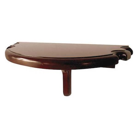 Premium Half Moon Wall Shelf, Walnut MPN:BG2552W