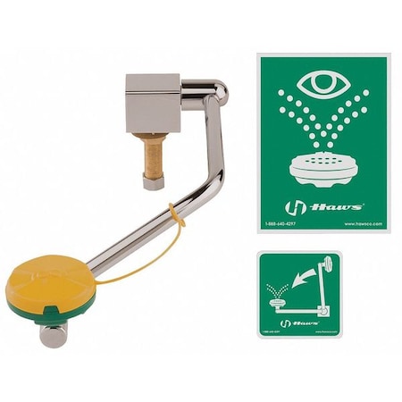 Plumbed Eyewash, Counter Mount, Plumbed, 17 in H., 8 1/6 in W MPN:7610