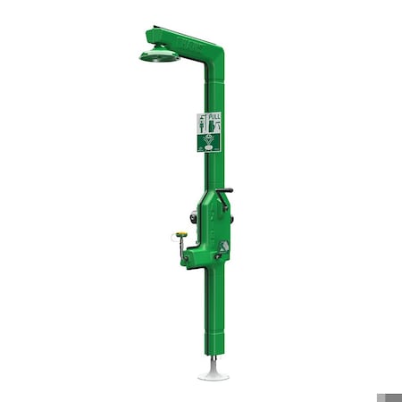 Shower and Eye/Face Wash, Steel Pipe, 91 15/16 in H, Green MPN:8315CTFP.220V