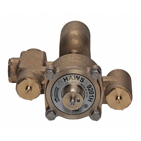 Emergency Mixing Valve, Brass, Yellow, For Use With, Eyewashes, Showers MPN:9201H