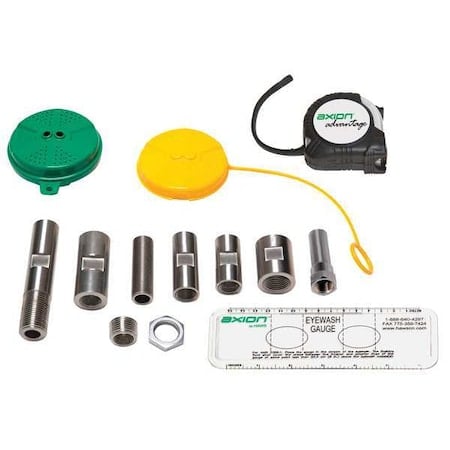 Eyewash Station, Stainless Steel (Connecting Hardware), Green, For Use With, Shower MPN:AX13
