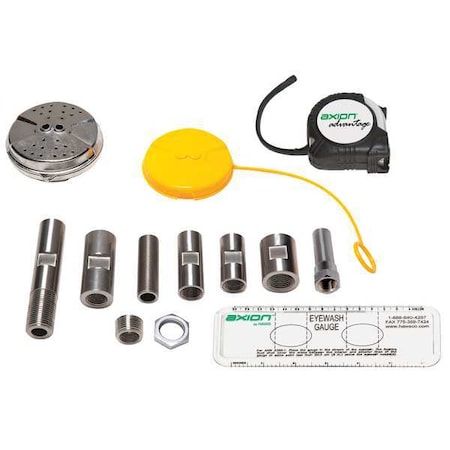 Eyewash Station, Stainless Steel (Connecting Hardware), Silver, For Use With, Shower MPN:AX13S