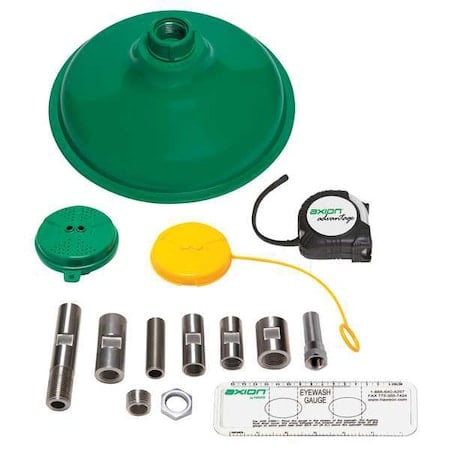Eyewash Station, Stainless Steel (Connecting Hardware), Green, For Use With, Shower MPN:AX14