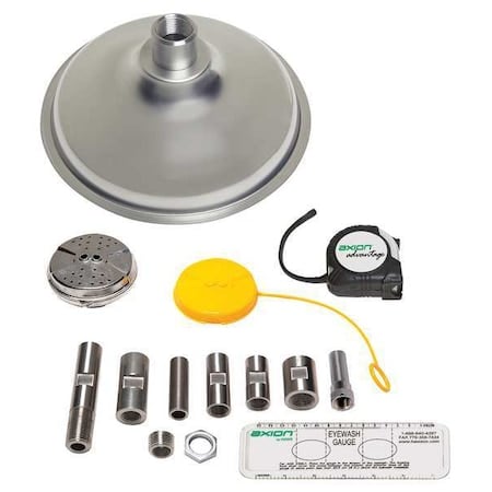Eyewash Station, Stainless Steel (Connecting Hardware), Silver, For Use With, Shower MPN:AX14S