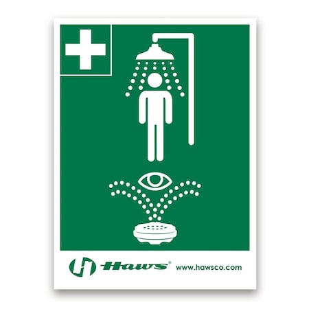 Large Shower/Eyewash Sign MPN:SP178LG
