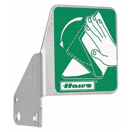 Push Flag, Stainless Steel, Green, For Use With, Eyewash MPN:SP216