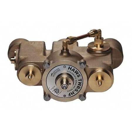 Emergency Mixing Valve, Brass, Yellow, For Use With, Eyewashes, Showers MPN:TWBS.HF