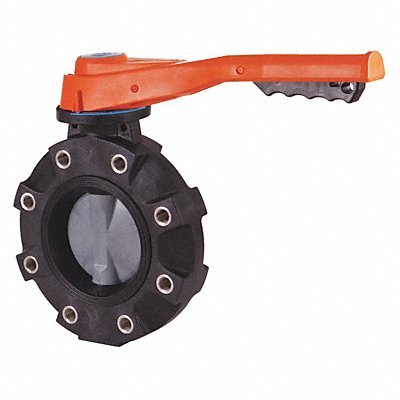 Butterfly Valve PVC Ntrle 2in Lever Lug MPN:BYV11020A0NLI00