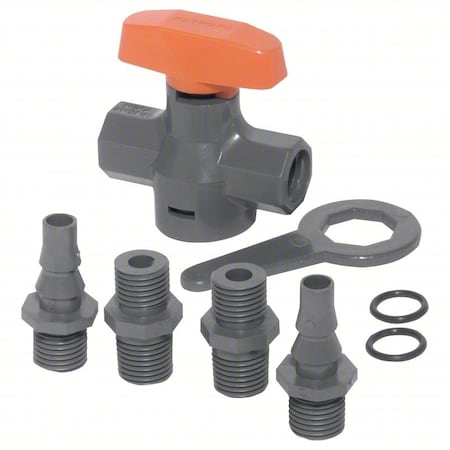 Manual 2-Way Ball Valve, NPTF, PVC MPN:LC12