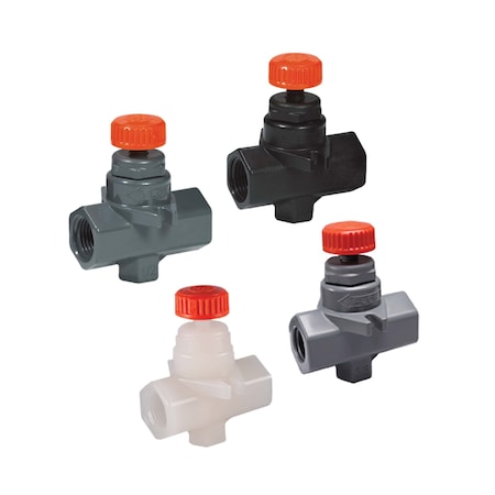 CPVC Needle Valves/FPM O-Ring, PTFE Seat MPN:NVA2037T