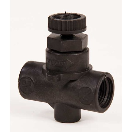 Needle Valve, Straight, PP/FPM, 3/8