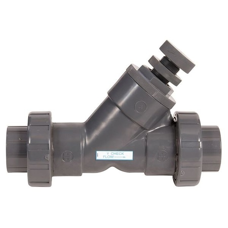 Y-Check Valve, True Union, Spring-Loaded, 4