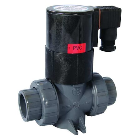 Solenoid Valve, 2-Way, 2-Position, Normally Closed, 3/4 in Pipe Size, 120VAC, Inline Single, PVC MPN:SV10075STE