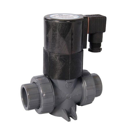 Solenoid Valve, 2-Way, Normally Closed, 1 in Pipe Size, 120V AC, Inline Single, Direct Acting, PVDF MPN:SV50100TV